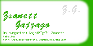 zsanett gajzago business card